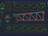 Steel Truss Detailing Autocad Free Drawing