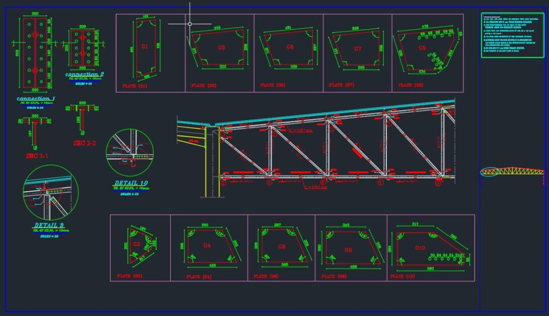 autocad structural detailing bracing dwg