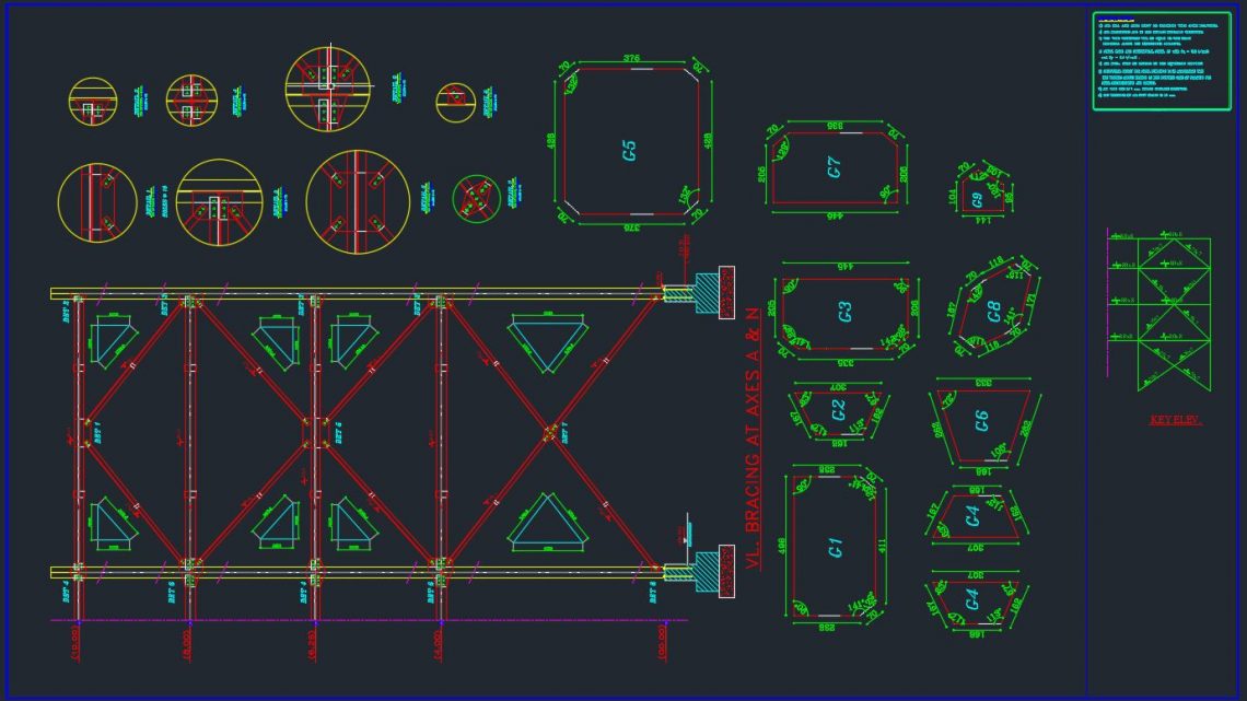 VL Bracing Details Autocad Free Drawing