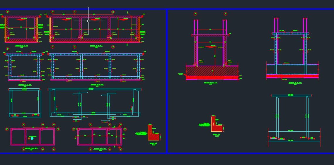 Water Tank Details Autocad Free Drawing