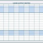 Cause and Effect Matrix Spreadsheet