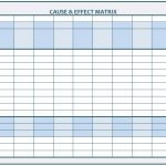 Cause and Effect Matrix Spreadsheet