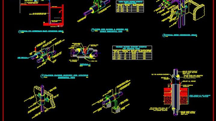 Chilled Water Piping Detail Autocad Free Drawing