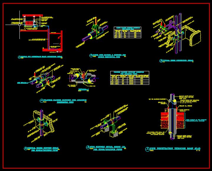 Chilled Water Piping Detail Autocad Free Drawing