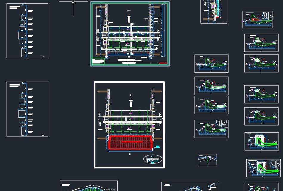 Concrete Spillway Details Autocad Free Drawing