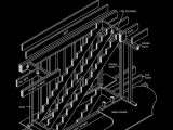 Interior Wood Stairway Framing Autocad Drawing