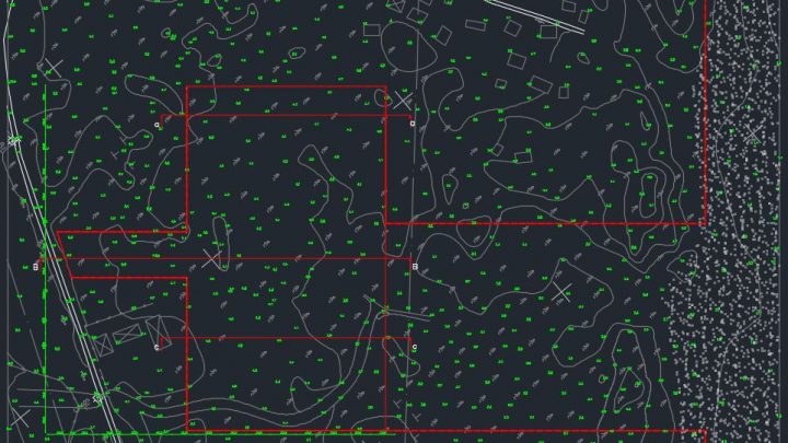 Levelling of Land Port Area Autocad Drawing