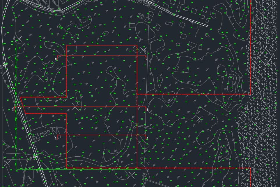 Levelling of Land Port Area Autocad Drawing