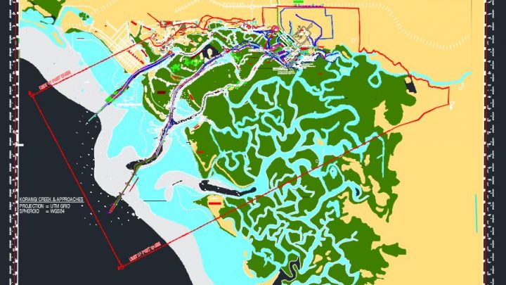 Marine Port Digital Chart Autocad Free Drawing