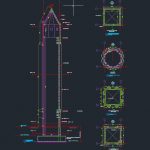 Minaret Details Autocad Free Drawing