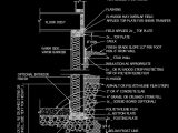 Permanent Wood Foundation Basement Autocad Drawing