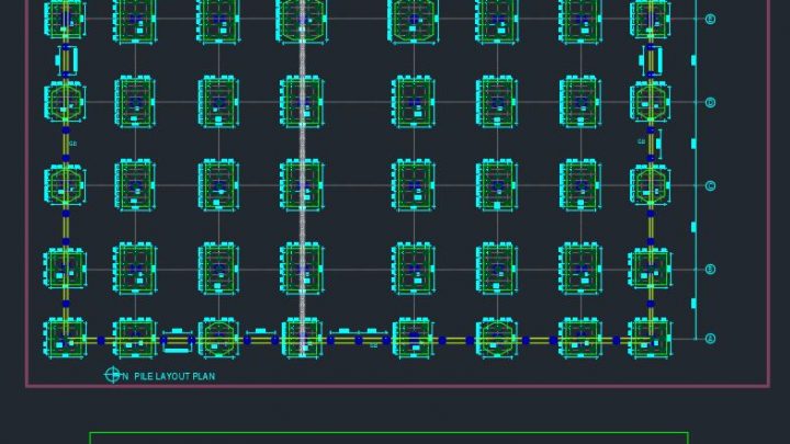 Precast Piles Reinforcement Details Autocad Free Drawing