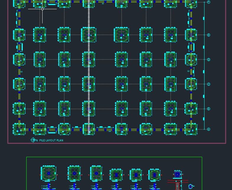 Precast Piles Reinforcement Details Autocad Free Drawing