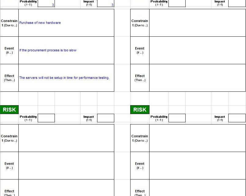 Risk Management Tools Spreadsheet