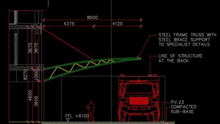 Steel Brace Support Autocad Free Drawing