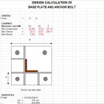 Tower Base Plate Design AISC Spreadsheet