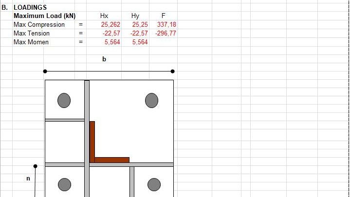 Tower Base Plate Design AISC Spreadsheet