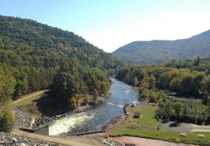 Townshend Dam side channel spillway