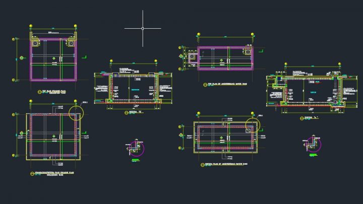 Underground Water Tank Details autocad Free Drawing