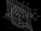 Wood Framing Of Bay Window Autocad Drawing