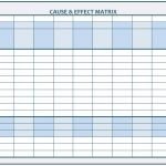 Cause and Effect Matrix Spreadsheet