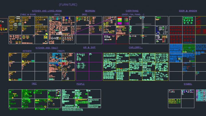 A complete Autocad Library DWG Format