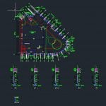 Boundry Fence Reinforcement Details Autocad Drawing
