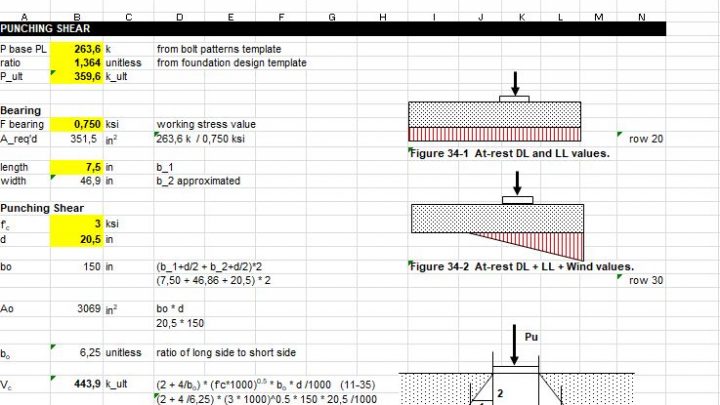 Concrete Shear Calculation Spreadsheet