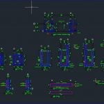 Garage and Garbage Reinforcement Structure Details Autocad Drawing