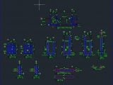 Garage and Garbage Reinforcement Structure Details Autocad Drawing