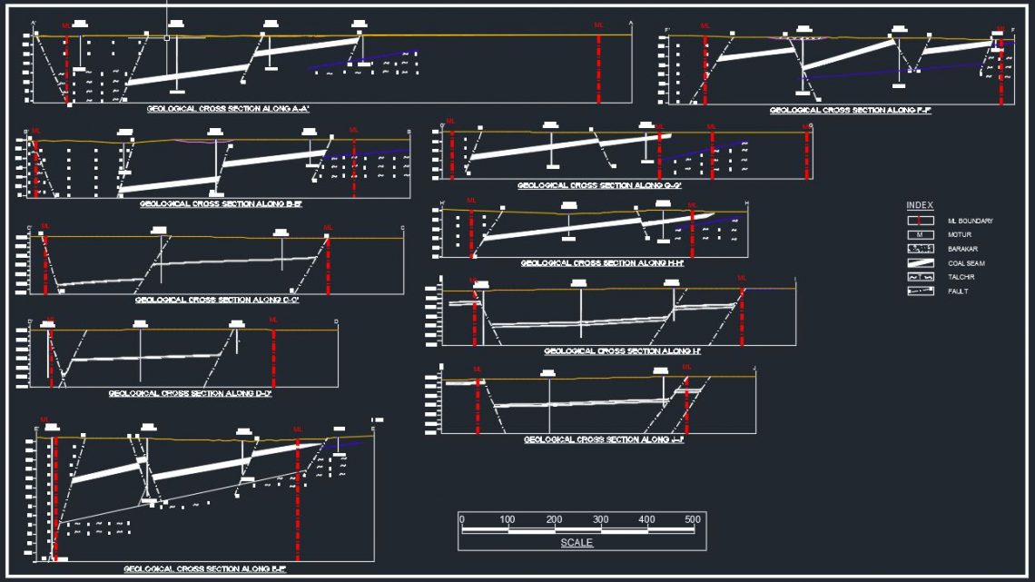 Geological Cross Section Autocad Template