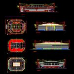 Gymnastic Stadium Plan Autocad Drawing