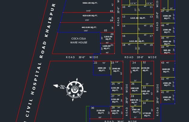 Housing Scheme Layout Plan Autocad Drawing