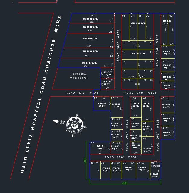 Housing Scheme Layout Plan Autocad Drawing