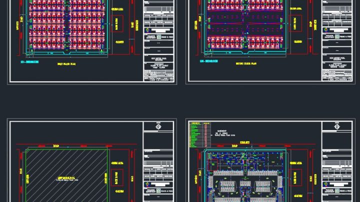 Motor Pool Building Plans Autocad Drawing