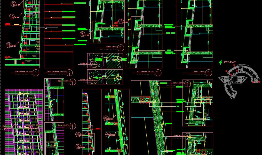 Precast Concrete Walls Details Autocad Drawing