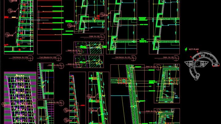 Precast Concrete Walls Details Autocad Drawing