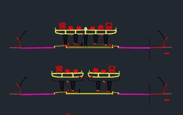 Roads Arc Lighting Details Autocad Drawing