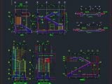 Stair Reinforcement Details Autocad Drawing