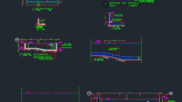 Swimming Pool Reinforcement Details Autocad Drawing