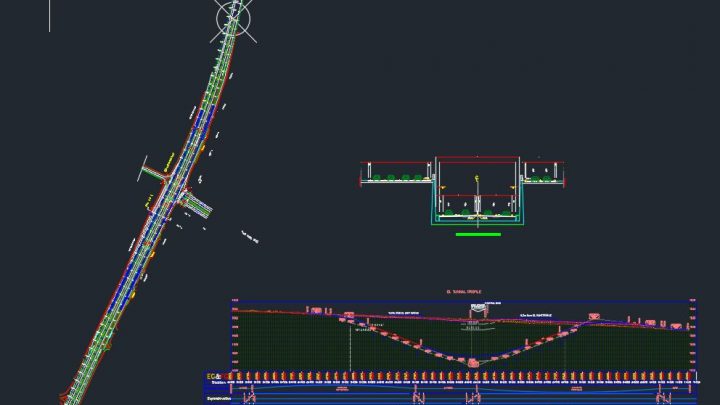 Tunnel Layout Plan – Elevation and Cross Section Autocad Details