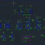 Garage and Garbage Reinforcement Structure Details Autocad Drawing