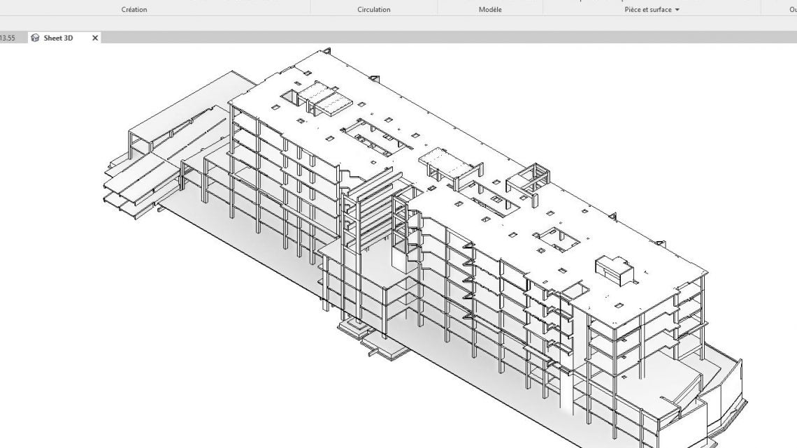 3D Hospital Model Revit Structure