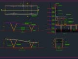 Canopy Elevation and Cross Section Details Autocad Drawing