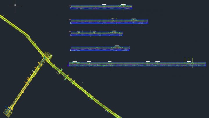 Road Intersections Horizontal and Vertical Alignment Autocad Drawing