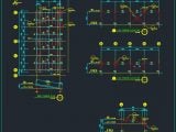 Steel Roof Framing Plan and Elevation Autocad File