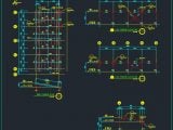 Steel Roof Framing Plan and Elevation Autocad File