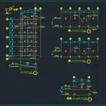 Steel Roof Framing Plan and Elevation Autocad File