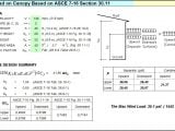 Wind Load on Canopy Spreadsheet