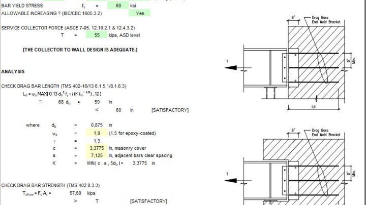 Collector to Wall Connection Spreadsheet